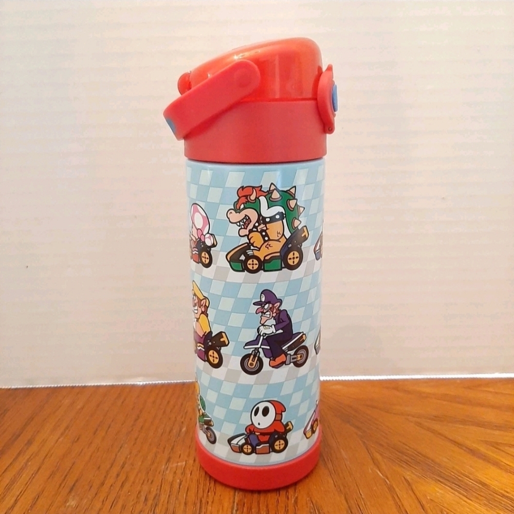 🔥Mario Kart THERMOS FUNTAINER 16 Oz Stainless Steel InsulatedBottle K2